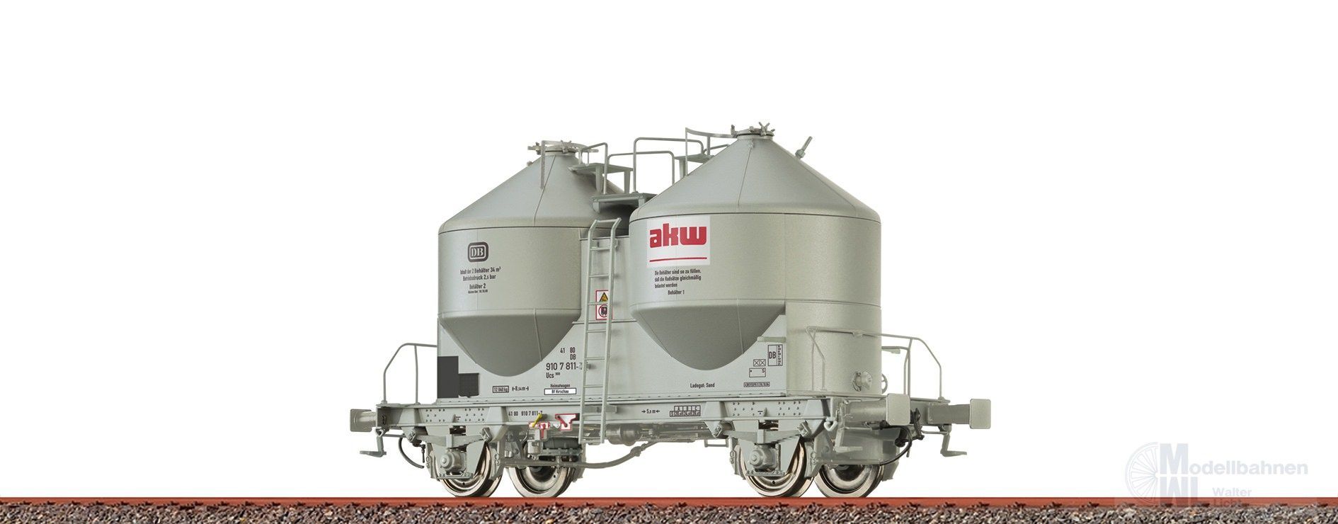 Brawa 50572 - Staubbehälterwagen DB Ep.V Ucs909 akw H0/GL Brawa 50572 - Staubbehälterwagen DB Ep.V Ucs909 akw H0/GL