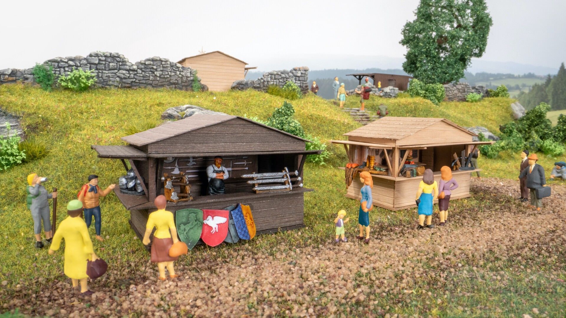 Noch 65618 - Themen-Set Mittelaltermarkt H0 1:87 Noch 65618 - Themen-Set Mittelaltermarkt H0 1:87