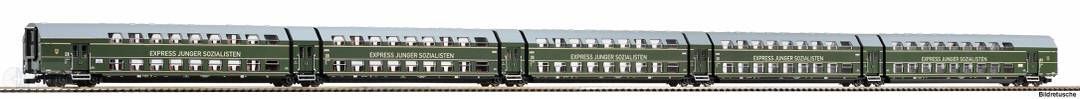 Piko 53125 - Doppelstockgliederzug DR Ep.III DGBe12 5.tlg. H0/GL