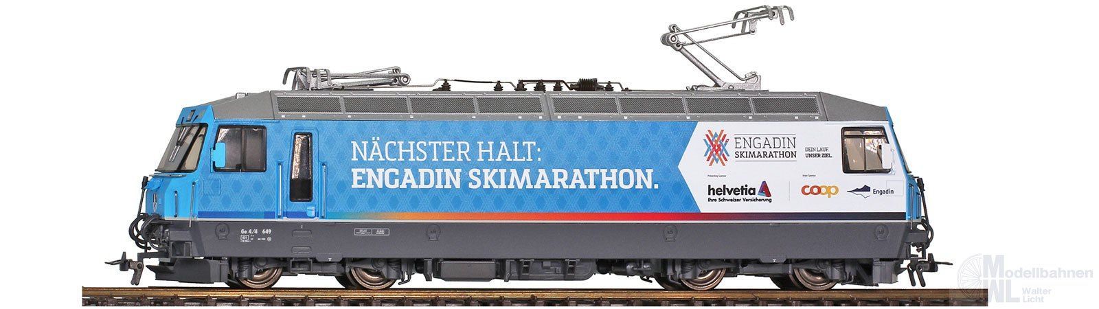 Bemo 1259189 - E-Lok Ge 4/4 III 649 RhB Ep.VI Engadiner Skimarathon H0m