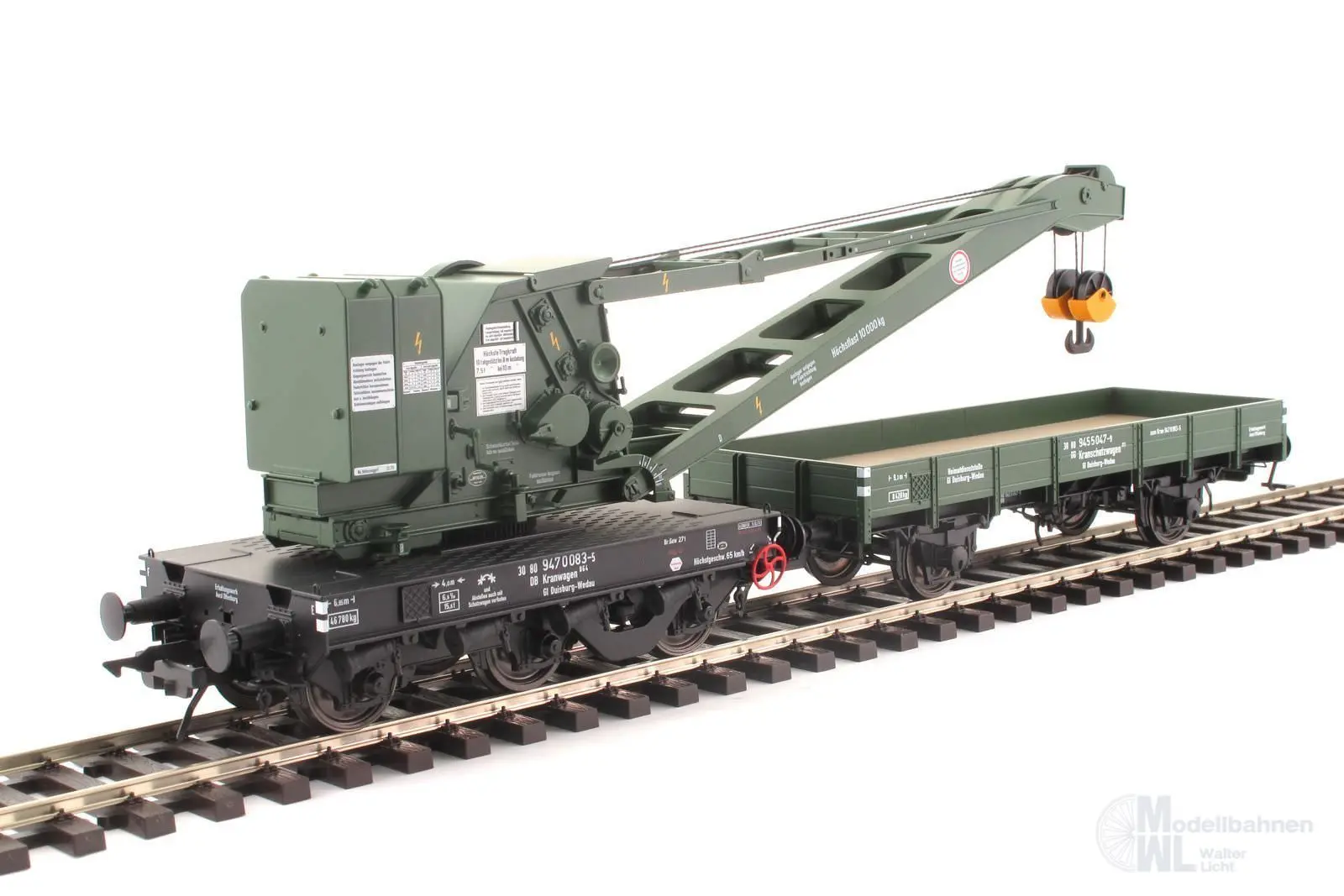 Lenz 42450-06 - Kran Wyhlen DB Ep.IV grün mit Schutzwagen Spur 0