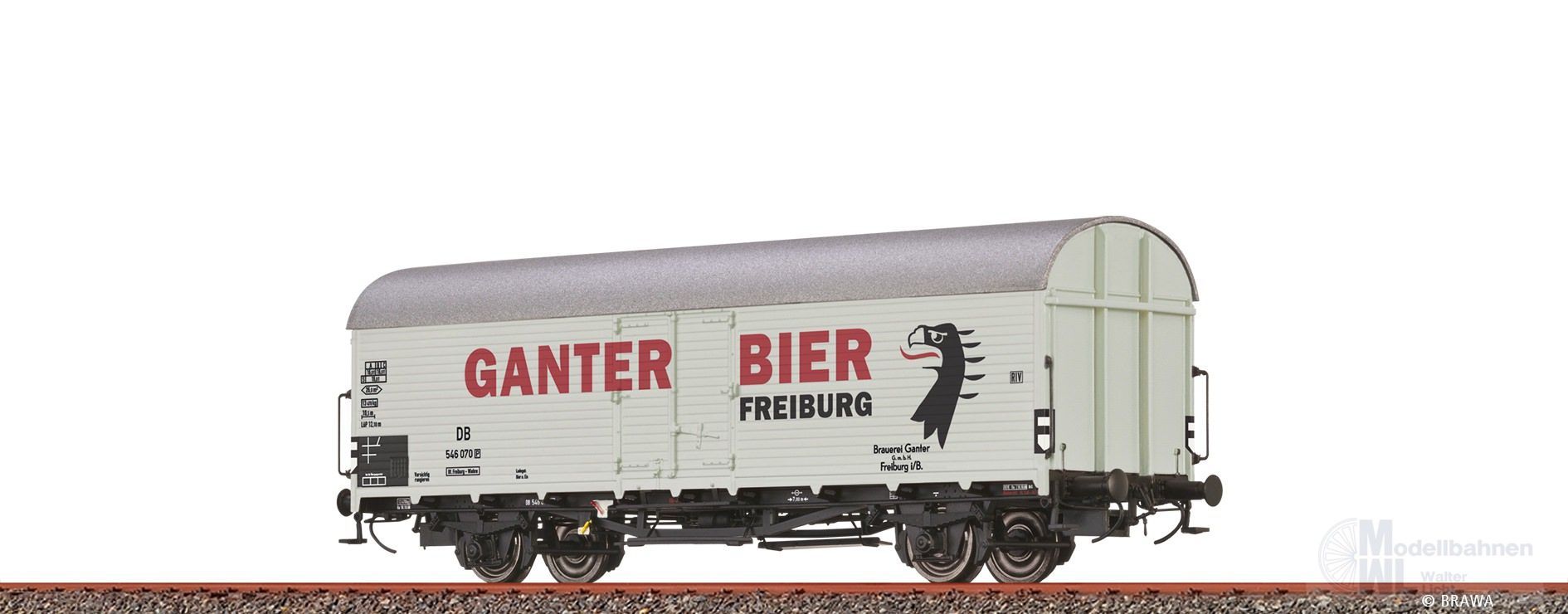 Brawa 47639 - Kühlwagen DB Ep.III Tnfs 38 Ganter Bier Freiburg H0/GL Brawa 47639 - Kühlwagen DB Ep.III Tnfs 38 Ganter Bier Freiburg H0/GL