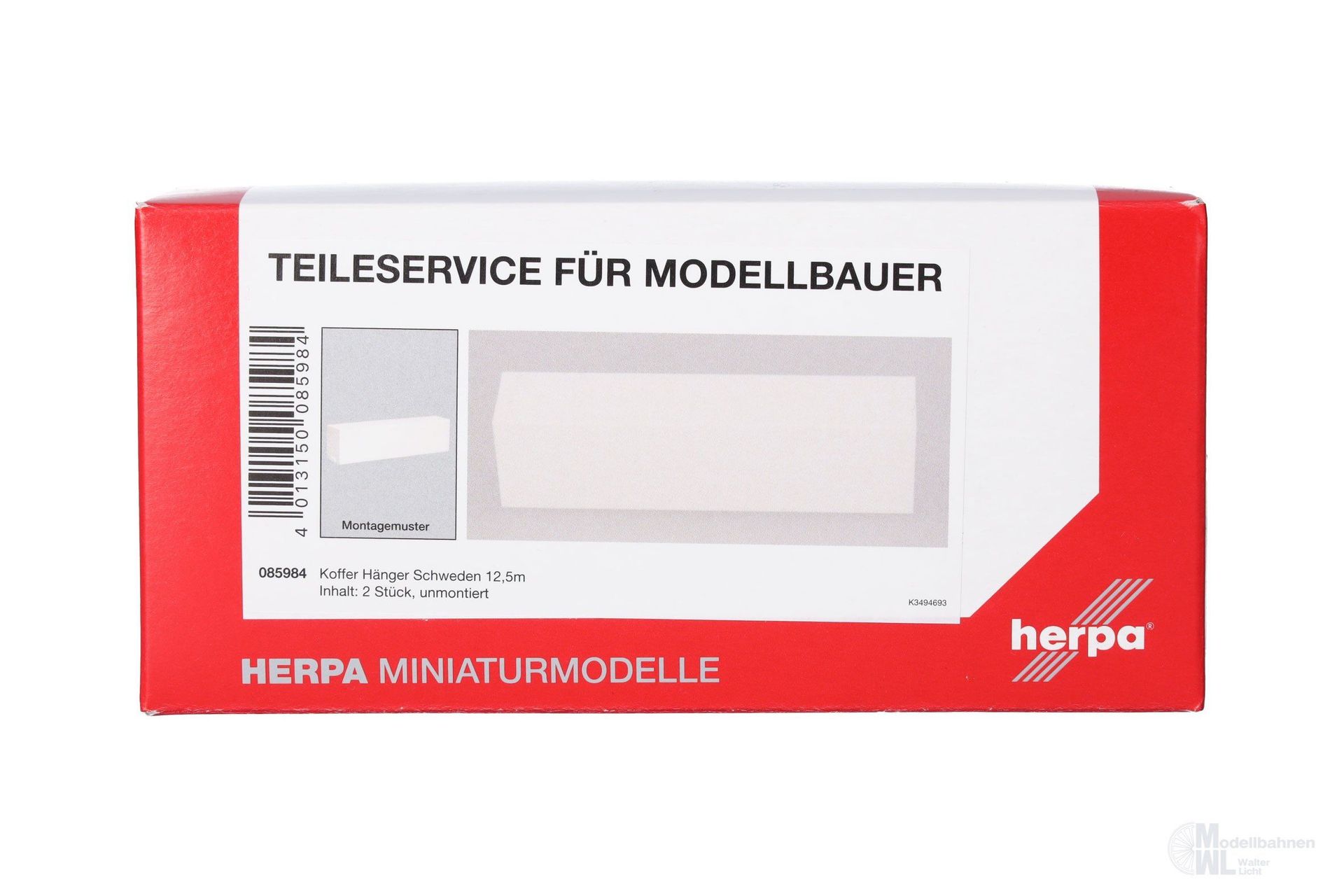 Herpa 085984 - TS Koffer Hänger Schweden H0 1:87 Herpa 085984 - TS Koffer Hänger Schweden H0 1:87