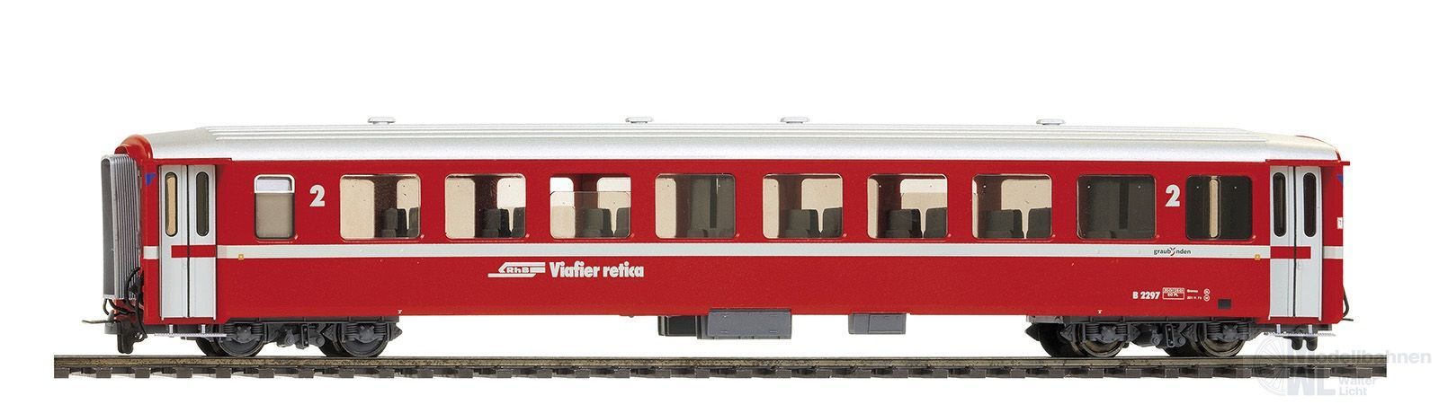 Bemo 3250163 - Einheitswagen EW I RhB Ep.VI B 2343neurot H0m