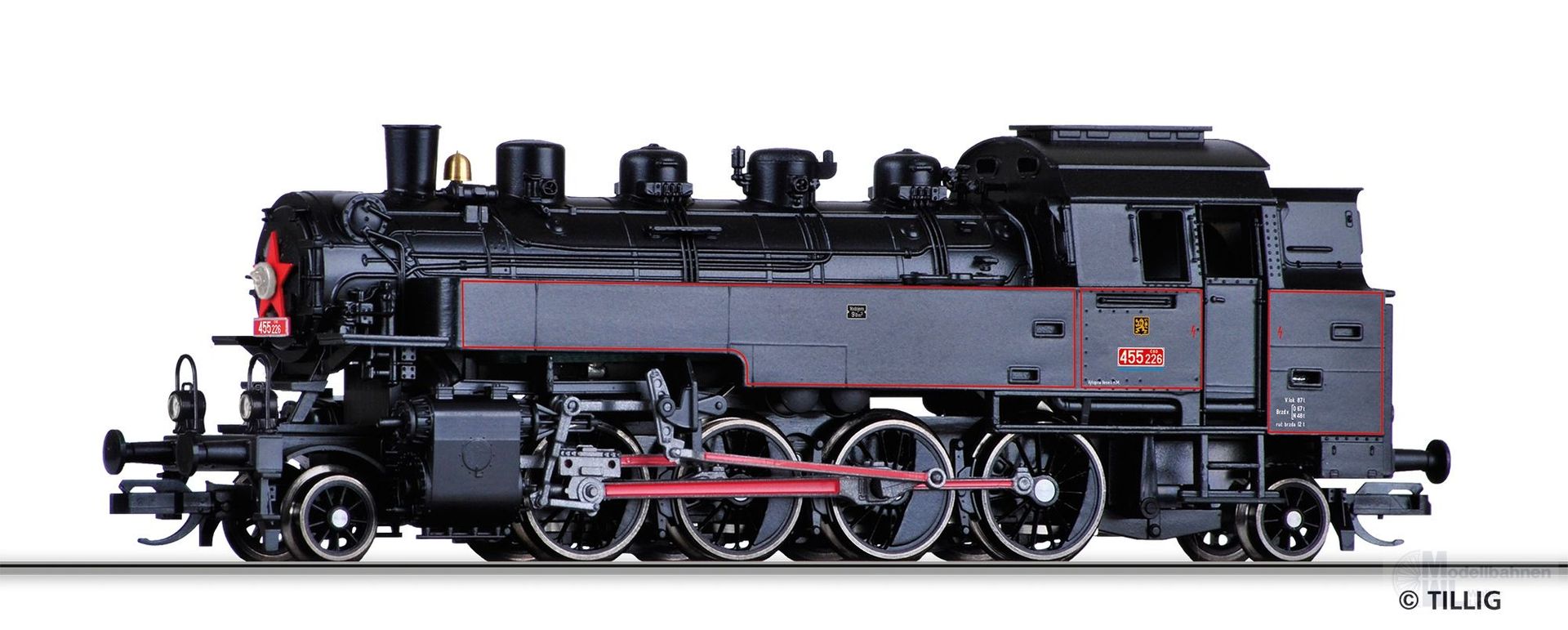 Tillig 02187 - Dampflok Reihe 455.2 CSD Ep.III TT 1:120