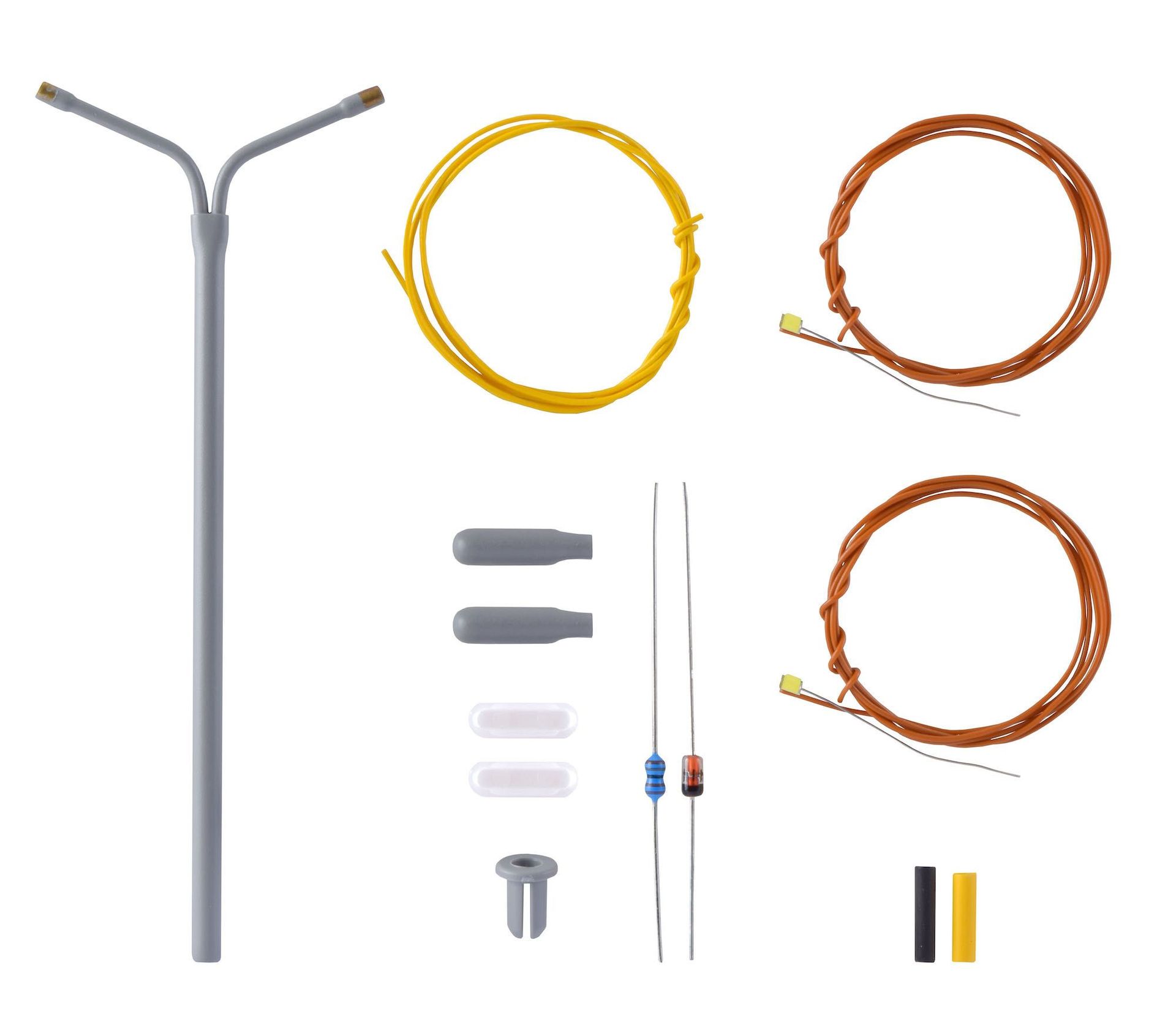 Viessmann 6923 - Bausatz Peitschenleuchte doppelt mit LED TT 1:120