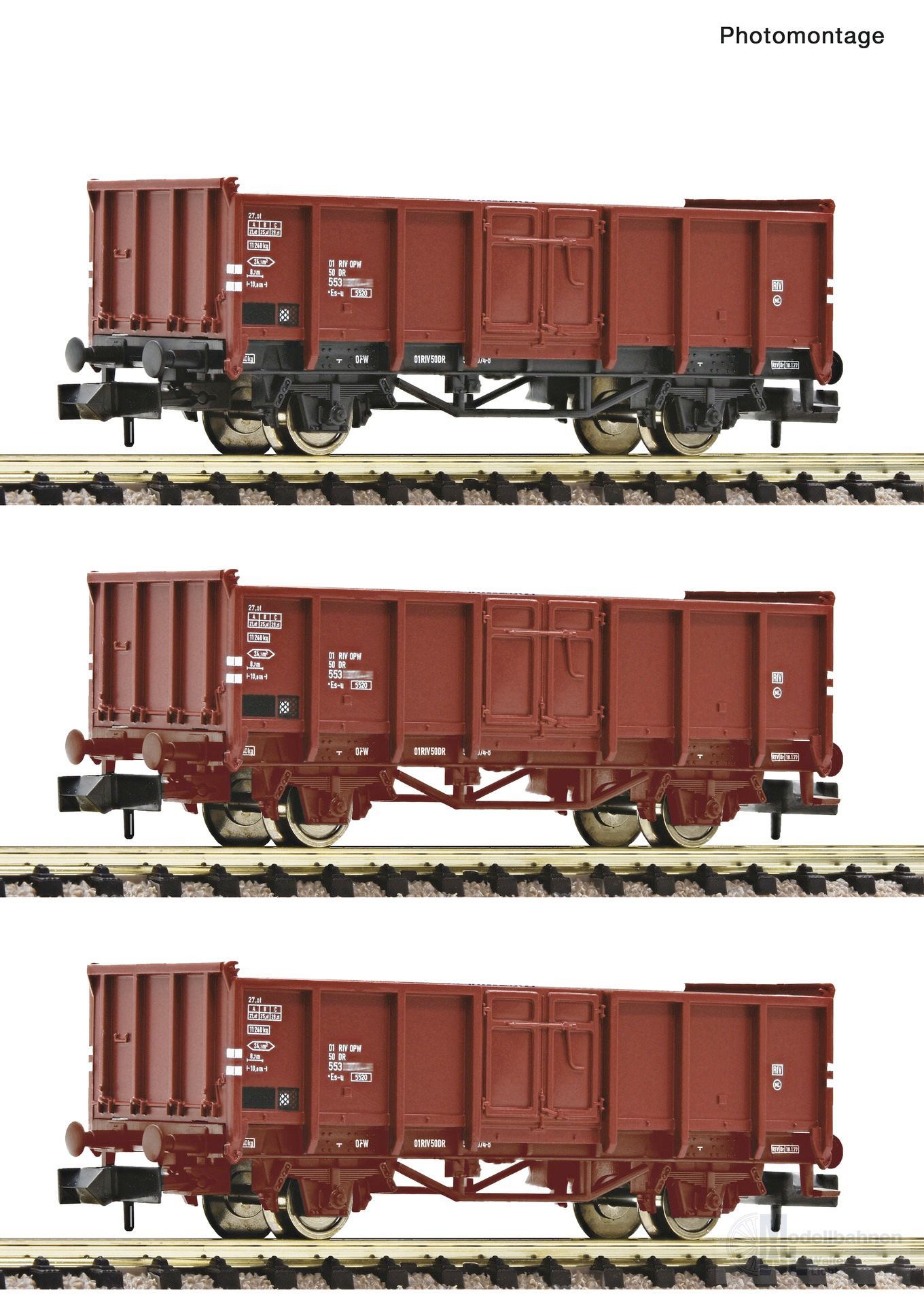 Fleischmann 6660156 - Güterwagen Set DR Ep.IV 3.tlg. N 1:160