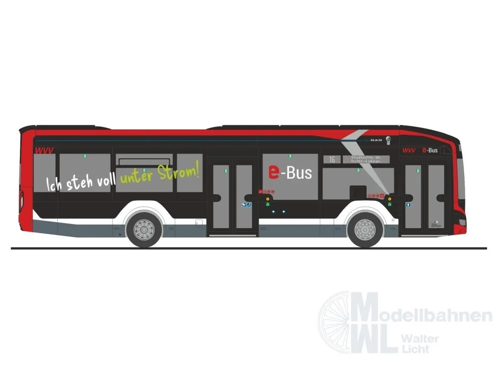 Rietze 76356 - MAN Lion´s City 12 E Würzburger Straßenbahn H0 1:87
