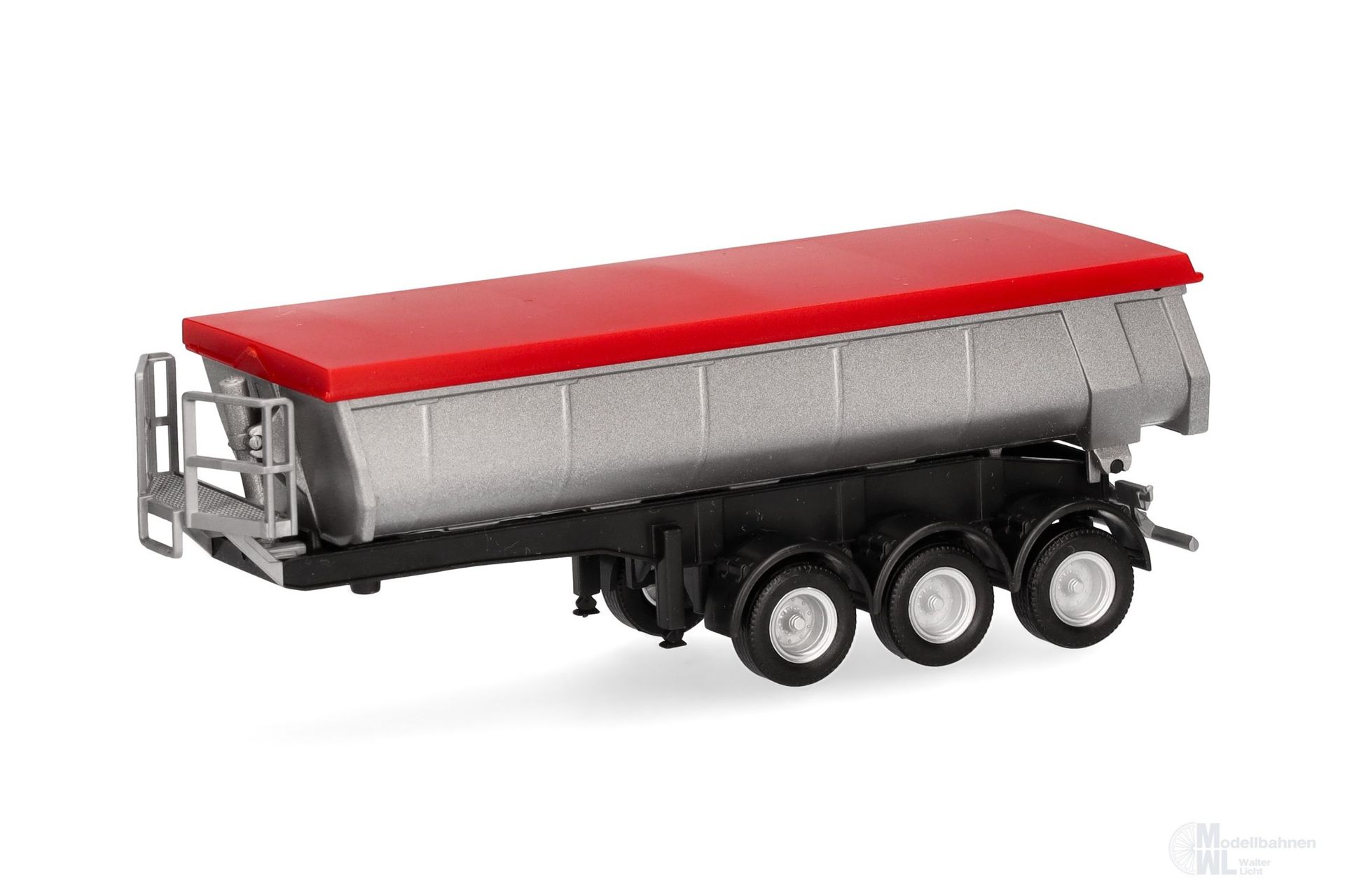 Herpa 076906-002 - Thermomuldenauflieger 3-achs silber H0 1:87