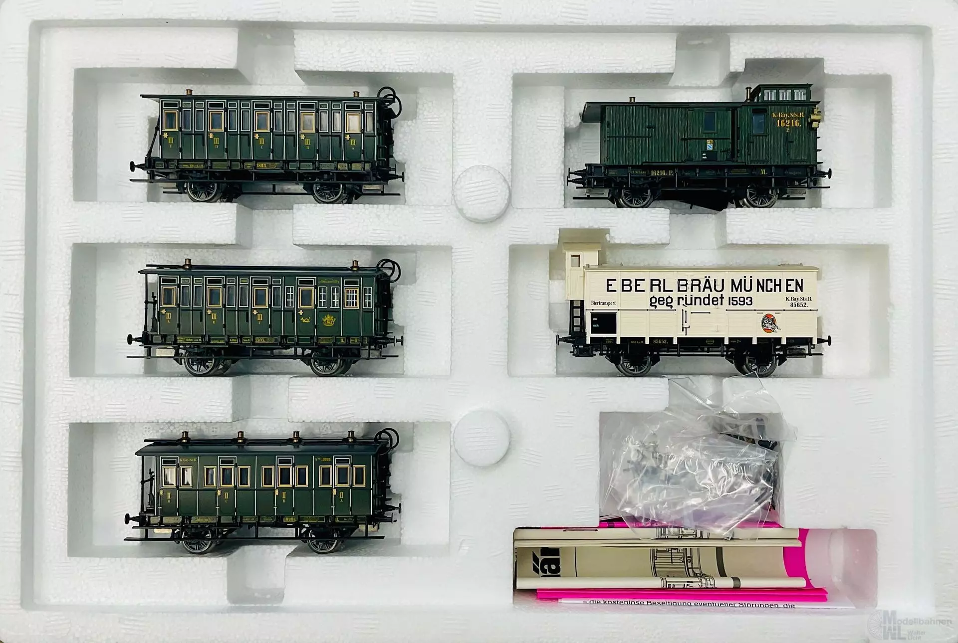 Märklin 43982 - MÄRKLIN - Personenwagen-Set Bayerischer Personenzug um 1880 H0/WS