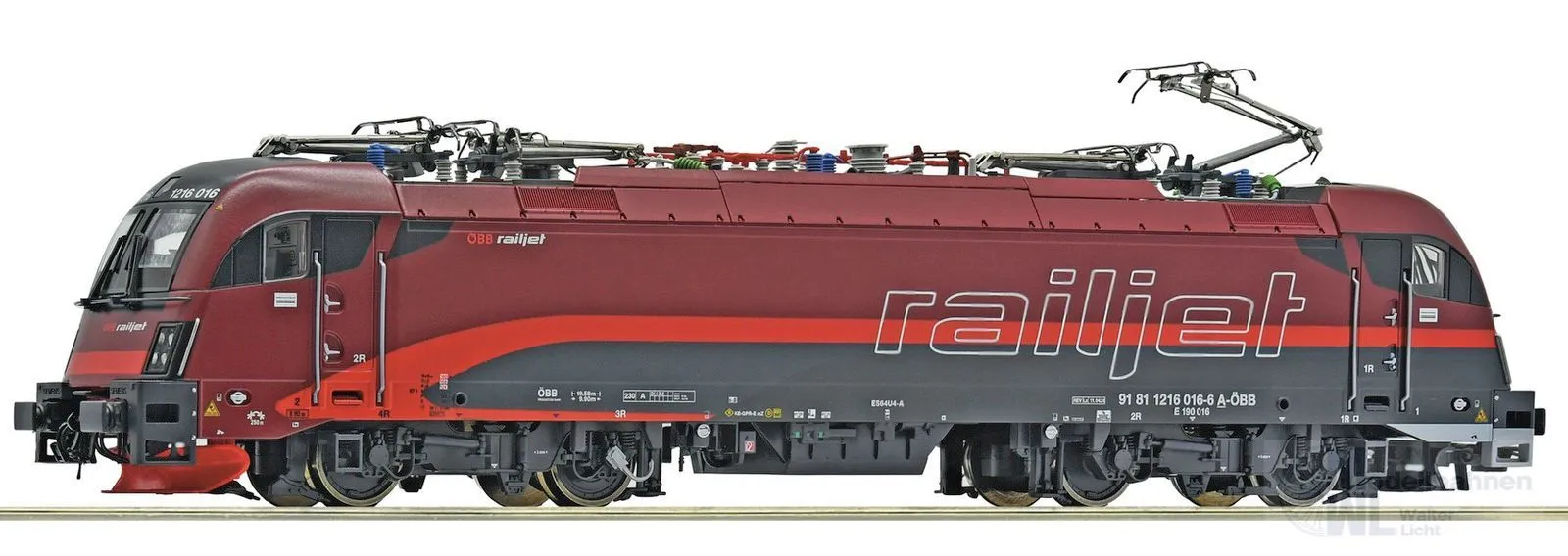 Roco 7500182 - E-Lok BR 1216 016-6 ÖBB Ep.VI Railjet H0/GL