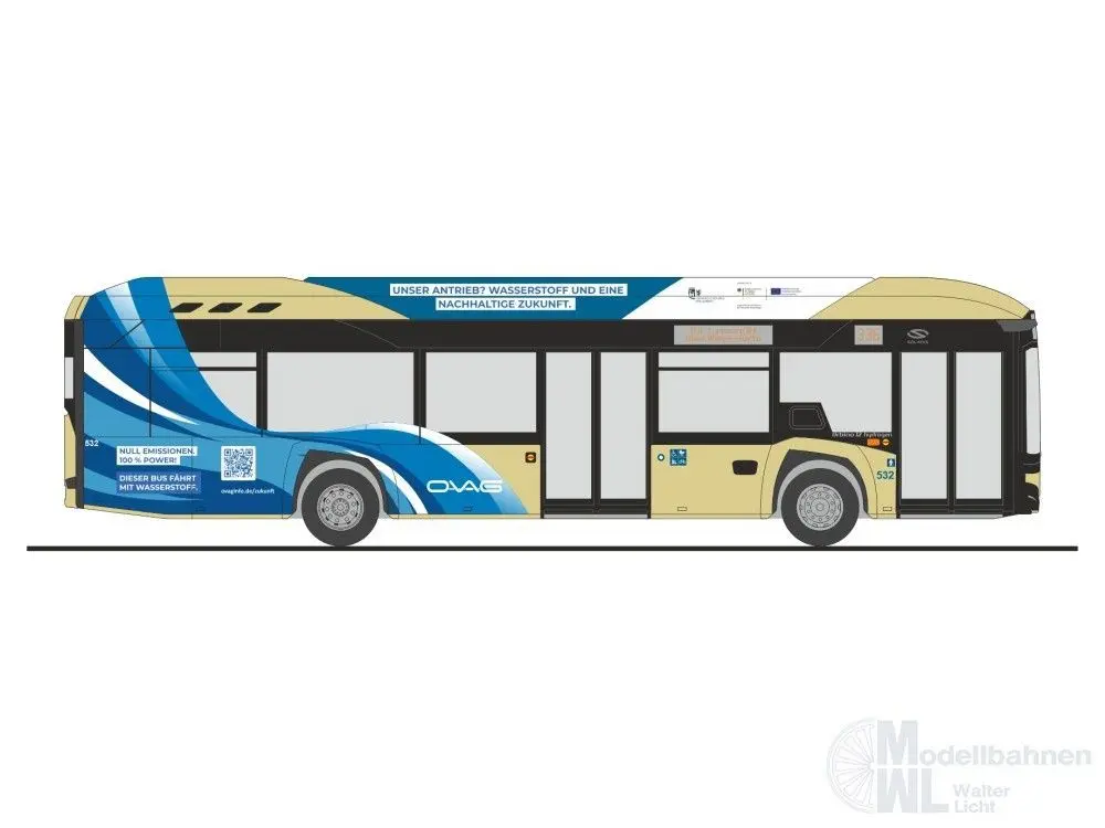 Rietze 77023 - Solaris Urbino 12´19 Hydrogen OVAG Gummersbach H0 1:87