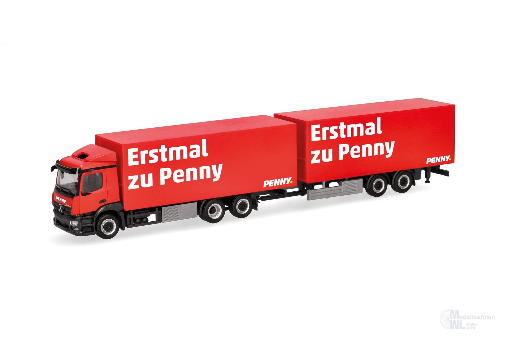 Herpa 320269 - Mercedes-Benz Classicspace Kühlkoffer-Hängerzug Penny H0 1:87