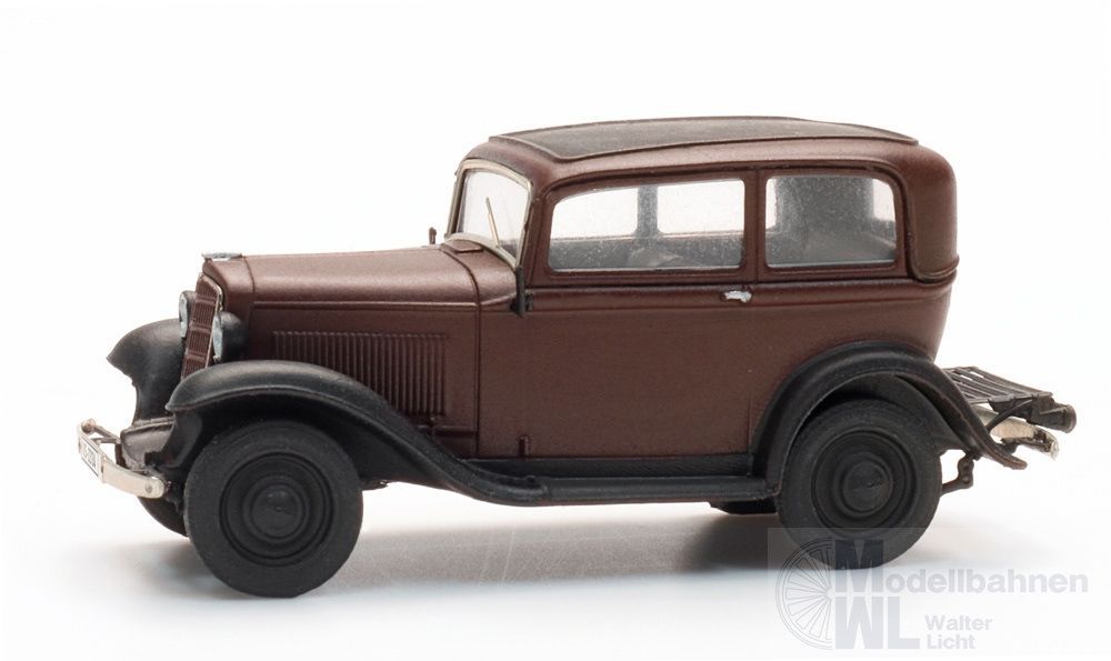 ARTITEC b.v. 387.645 - Opel P4 Limousine braun Fertigmodell H0 1:87