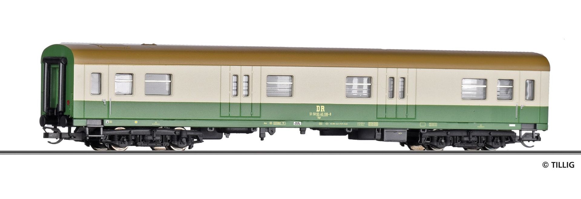 Tillig 95638 - Gepäckwagen DR Ep.IV Dg TT 1:120 Tillig 95638 - Gepäckwagen DR Ep.IV Dg TT 1:120
