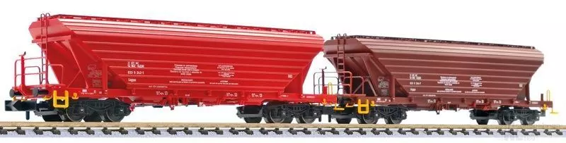 Liliput 260223 - Getreidetransportwagen Set Bulgarien Ep.V/VI rot Uagpps 2.tlg. N 1:160