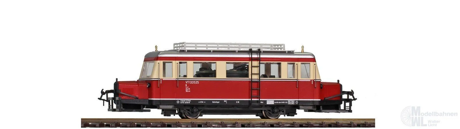 Bemo 1009935 - Wismarer Schienenbus VT 133 525 DR Ep.III H0e