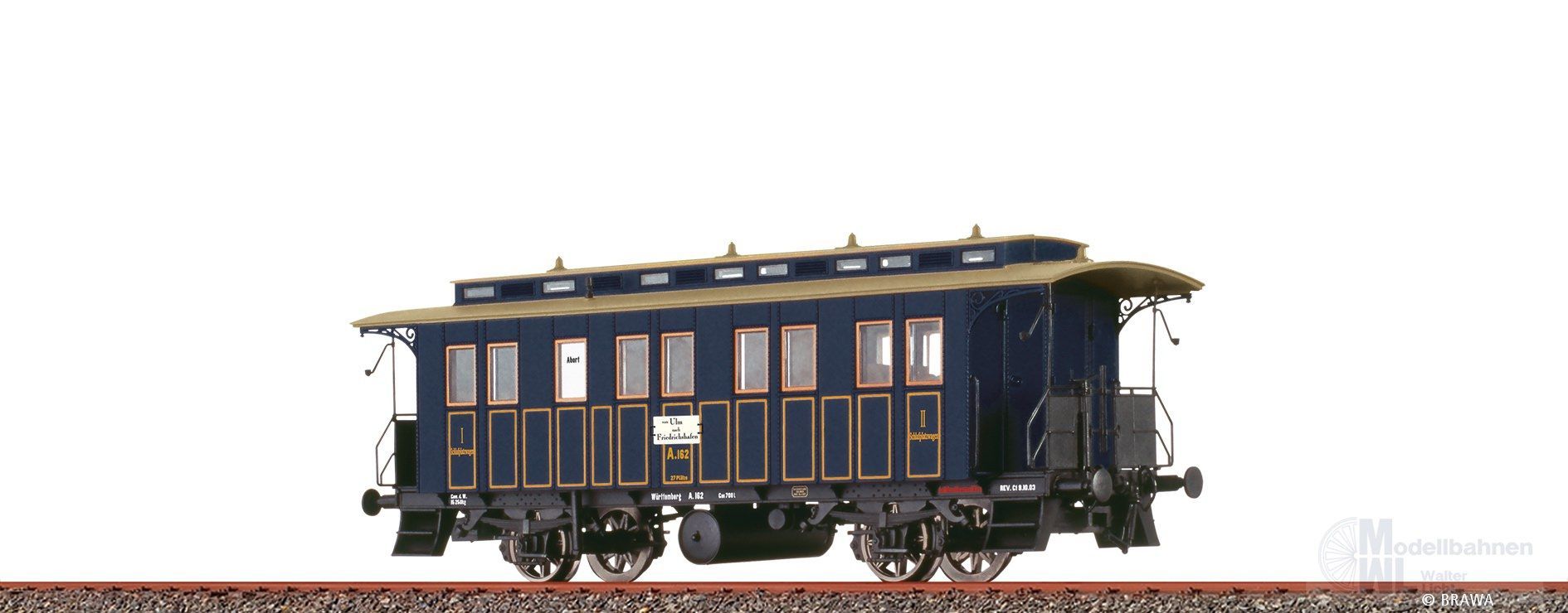 Brawa 45619 - Schlafplatzwagen A K.W.St.E. Ep.I Nr. 162 H0/GL Brawa 45619 - Schlafplatzwagen A K.W.St.E. Ep.I Nr. 162 H0/GL