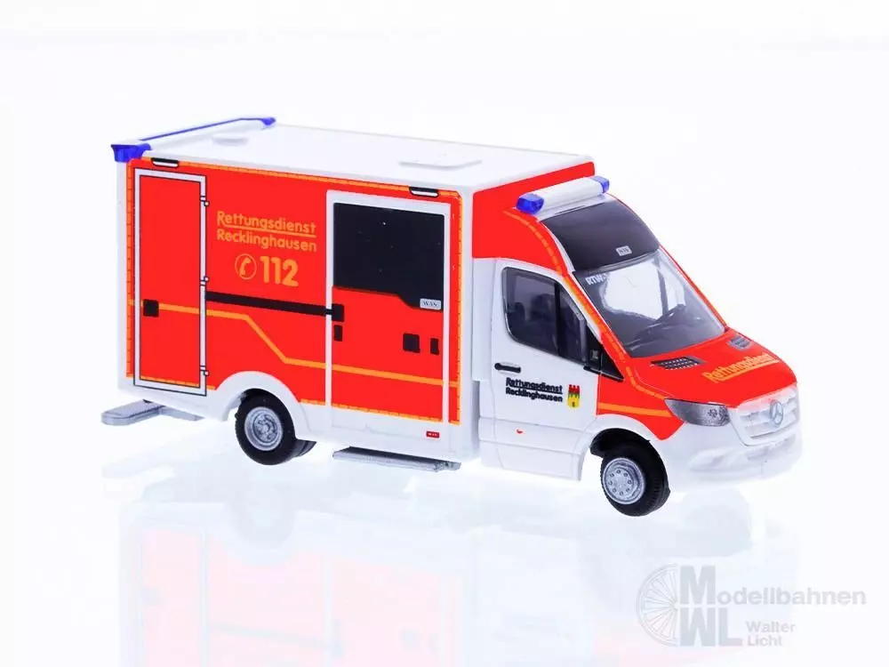 Rietze 76160 - Mercedes-Benz WAS RTW ´18 Rettungsdienst Recklinghausen H0 1:87