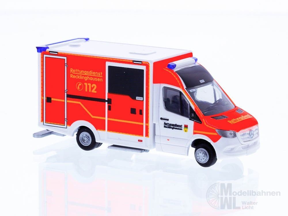 Rietze 76160 - Mercedes-Benz WAS RTW ´18 Rettungsdienst Recklinghausen H0 1:87