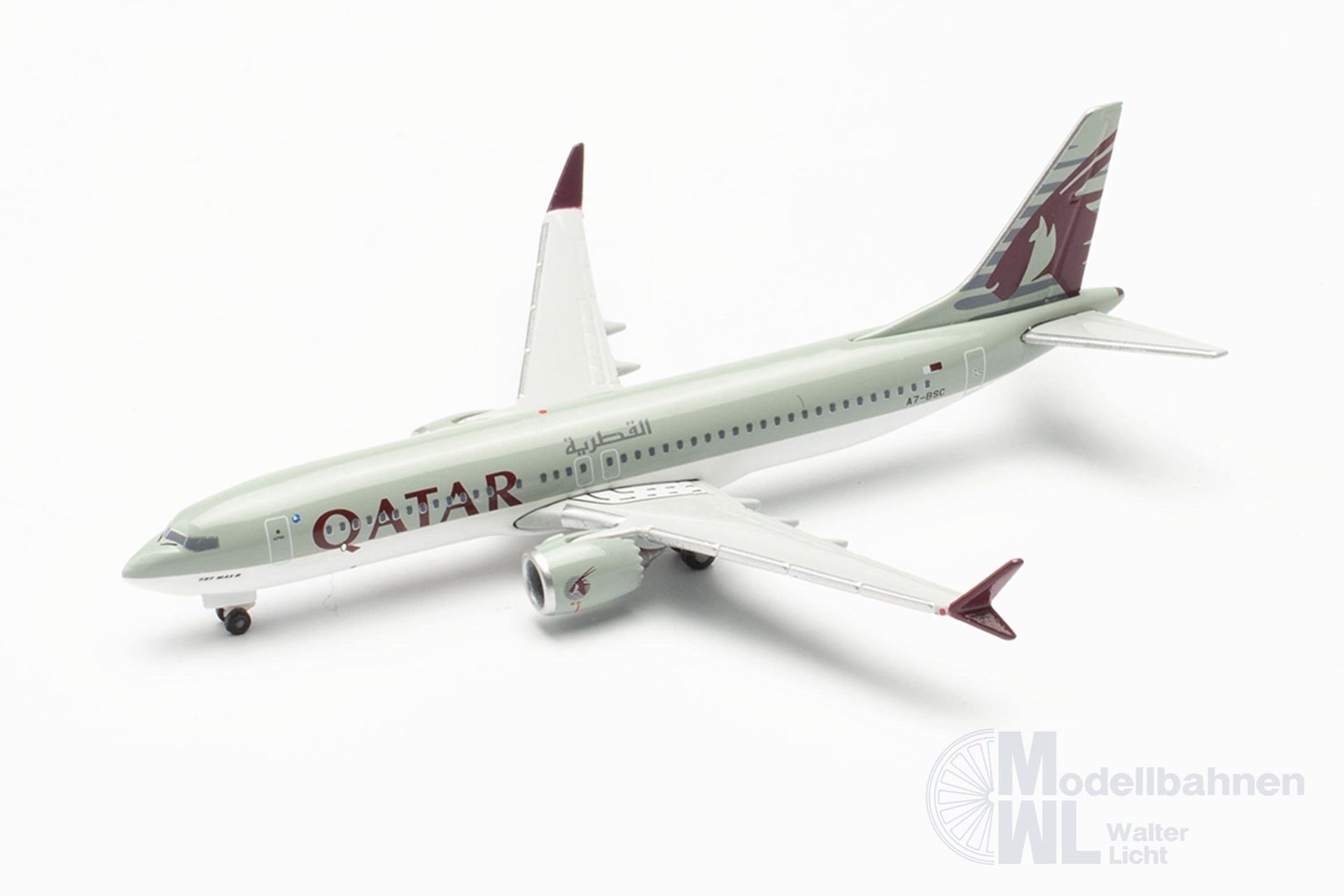 Herpa 537384 - Boeing 737 Max 8 Qatar Airways 1:500