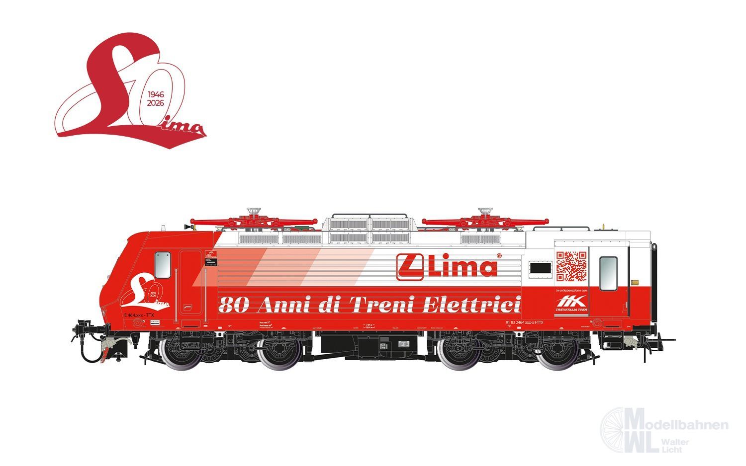 Lima 2673 - E-Lok E 464 Trenitalia Ep.VI 80 Jahre Lima H0/GL