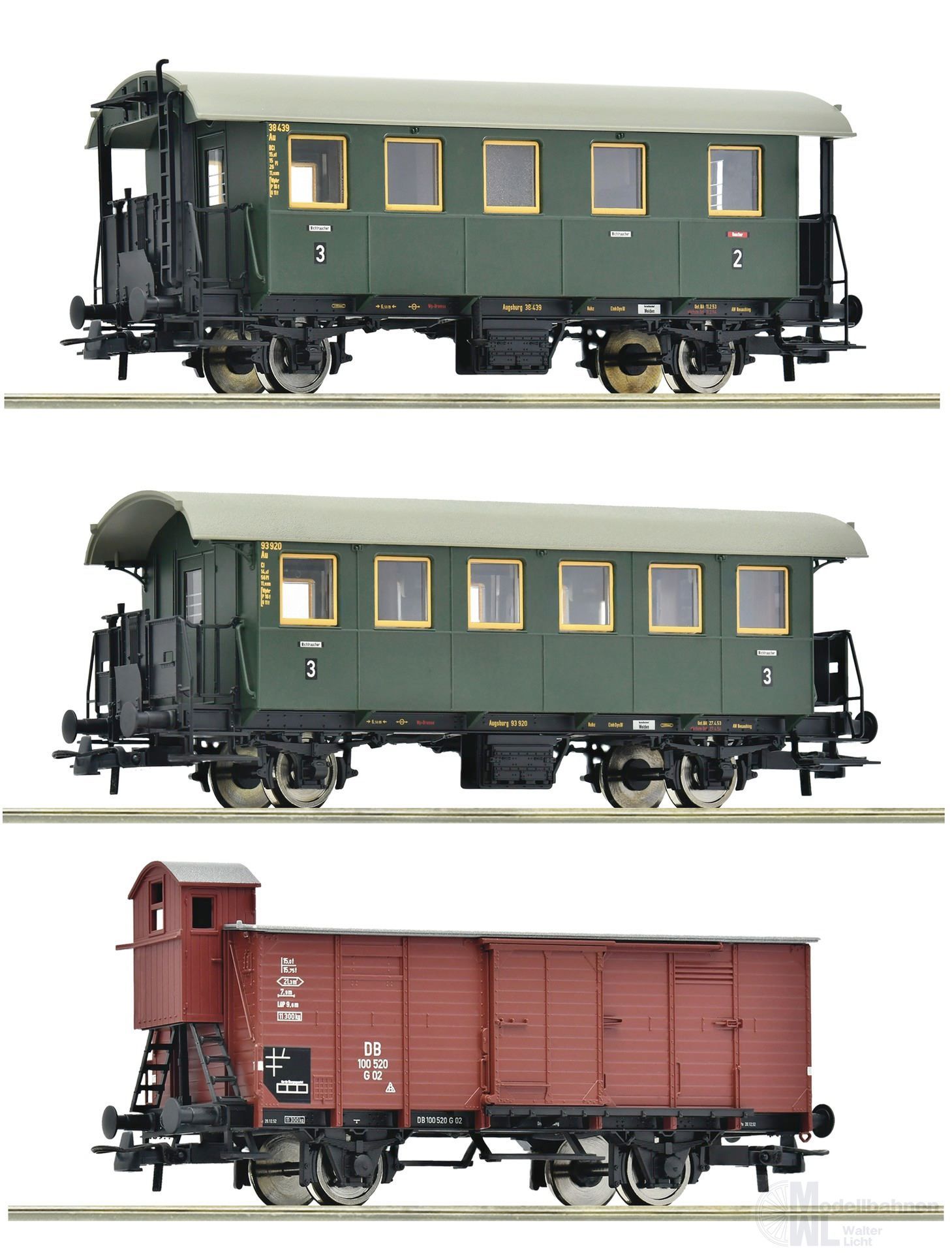 Roco 6200040 - Nebenbahnzug DB Ep.III 3.tlg. H0/GL