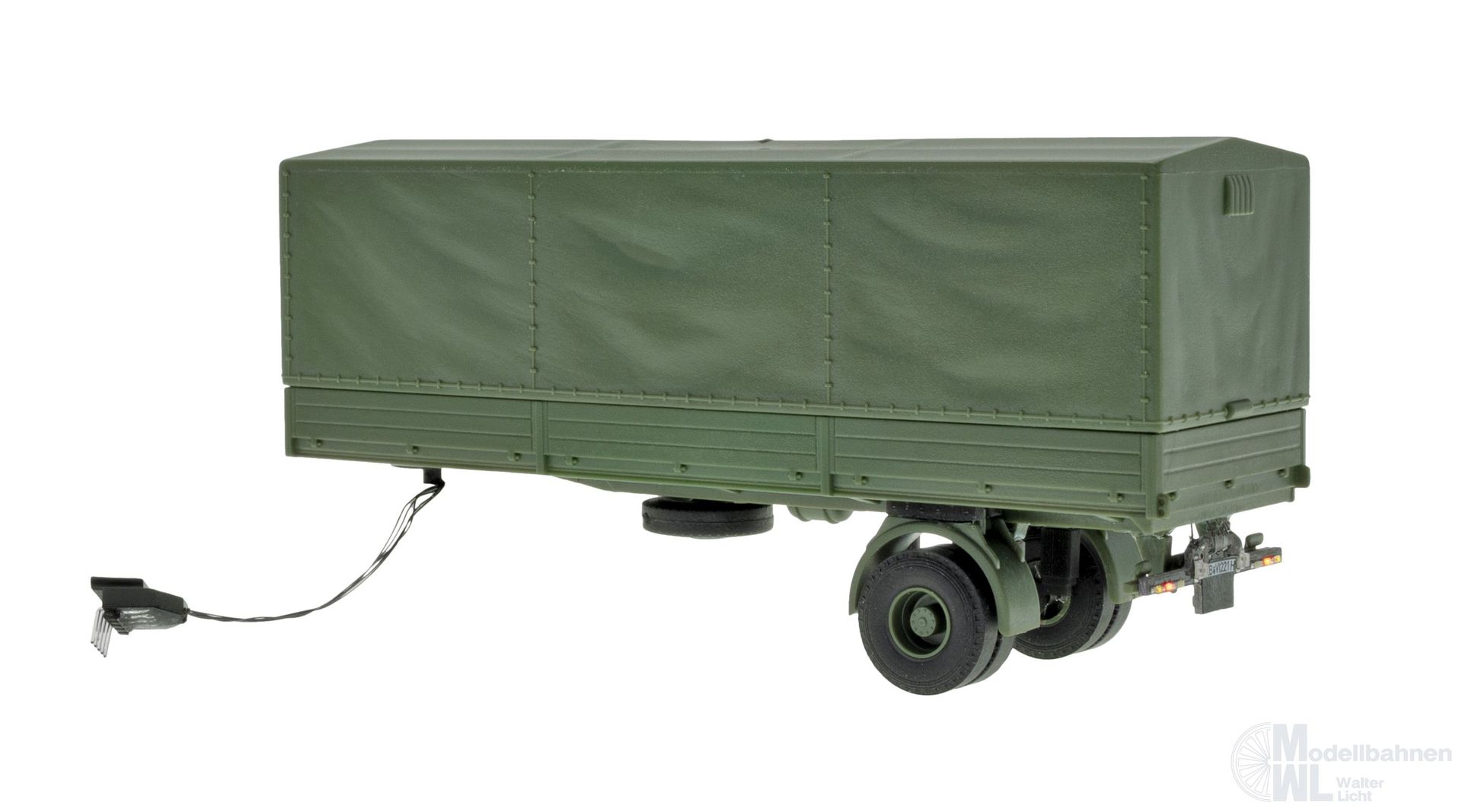 Viessmann 8221 - CarMotion Planensattelauflieger Militär Funktionsmodell H0 1:87