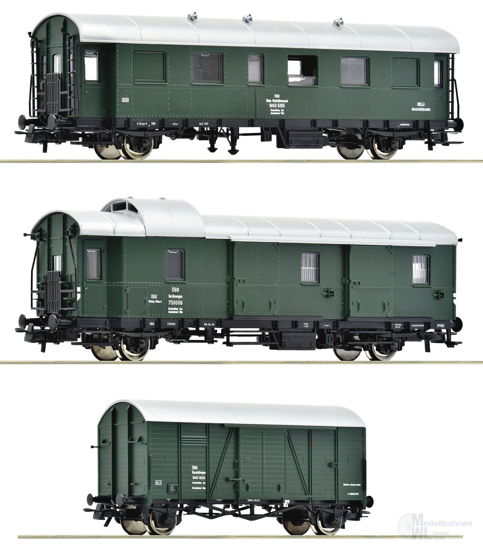 Roco 6200134 - Begleitwagen Set ÖBB Ep.IV 3.tlg. H0/GL