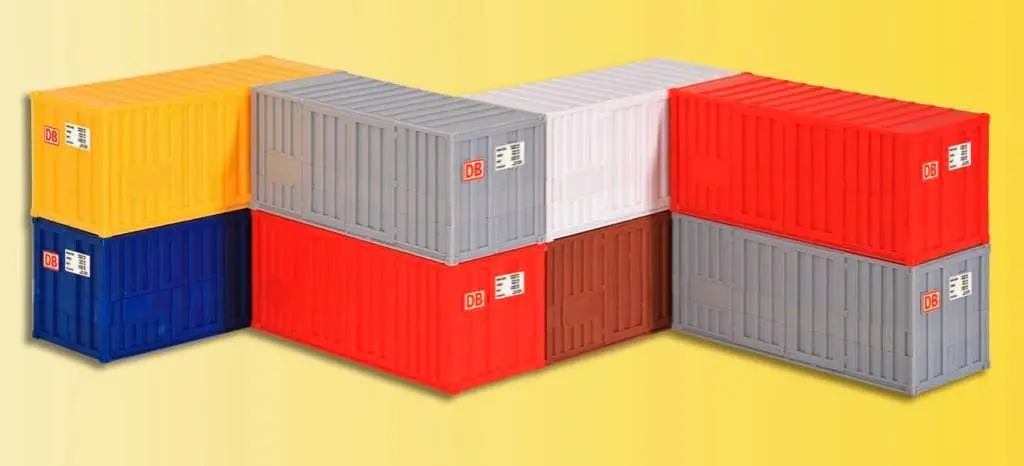 Kibri 10924 - 20-Fuss-Container 6 Stück H0 1:87