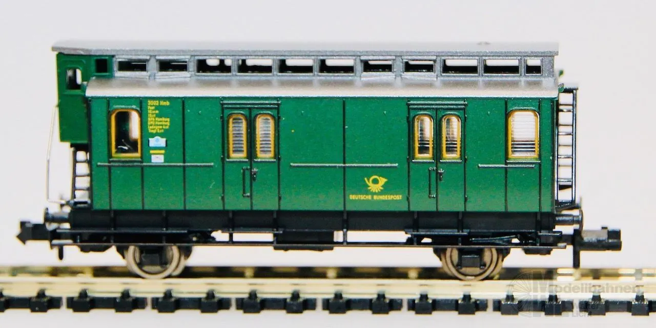 Fleischmann 8050 - FLEISCHMANN - Bahnpostwagen DRG Ep.II mit Bremserhaus N 1:160