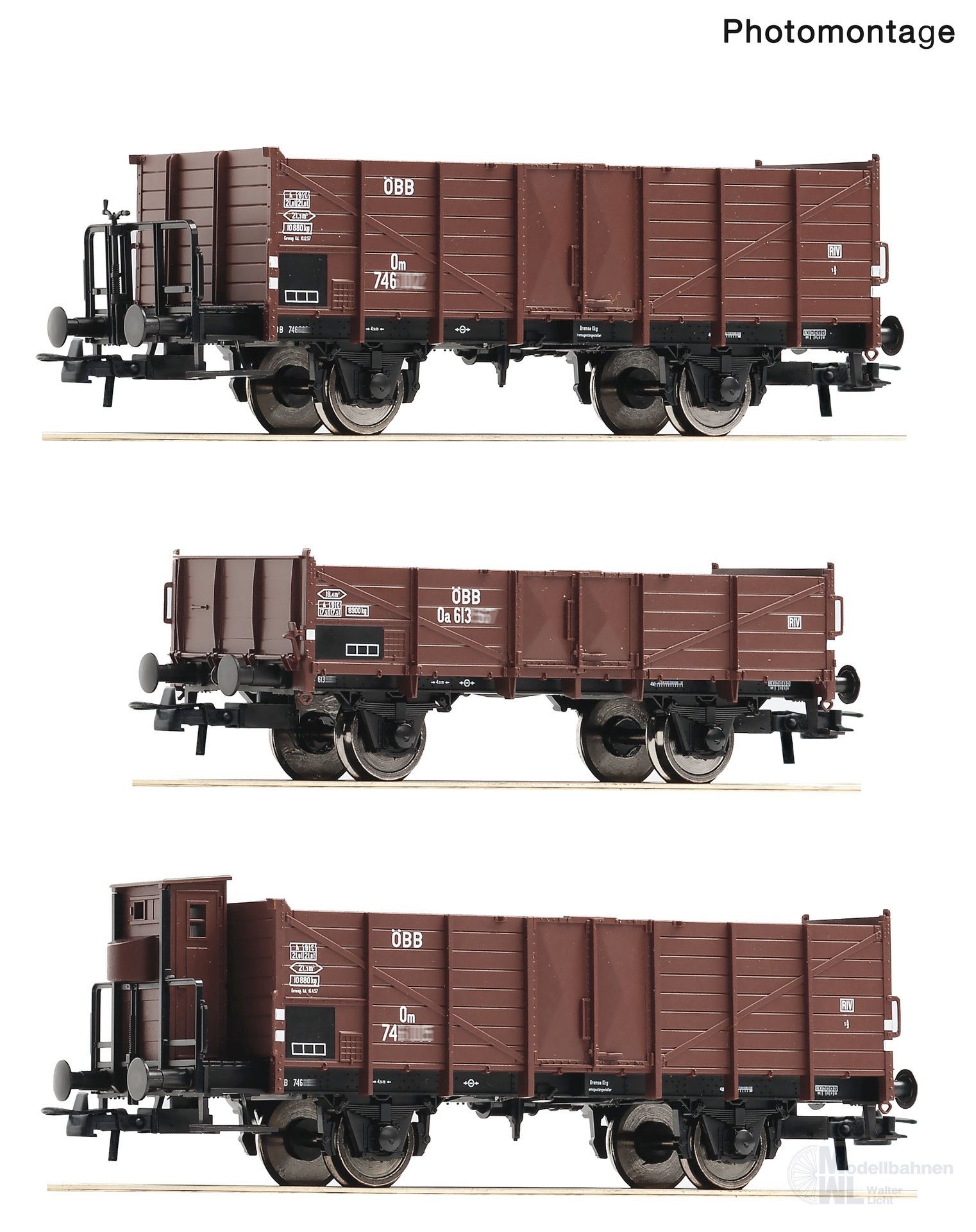 Roco 6600250 - Güterwagen Set ÖBB Ep.III/IV 3.tlg. H0/GL