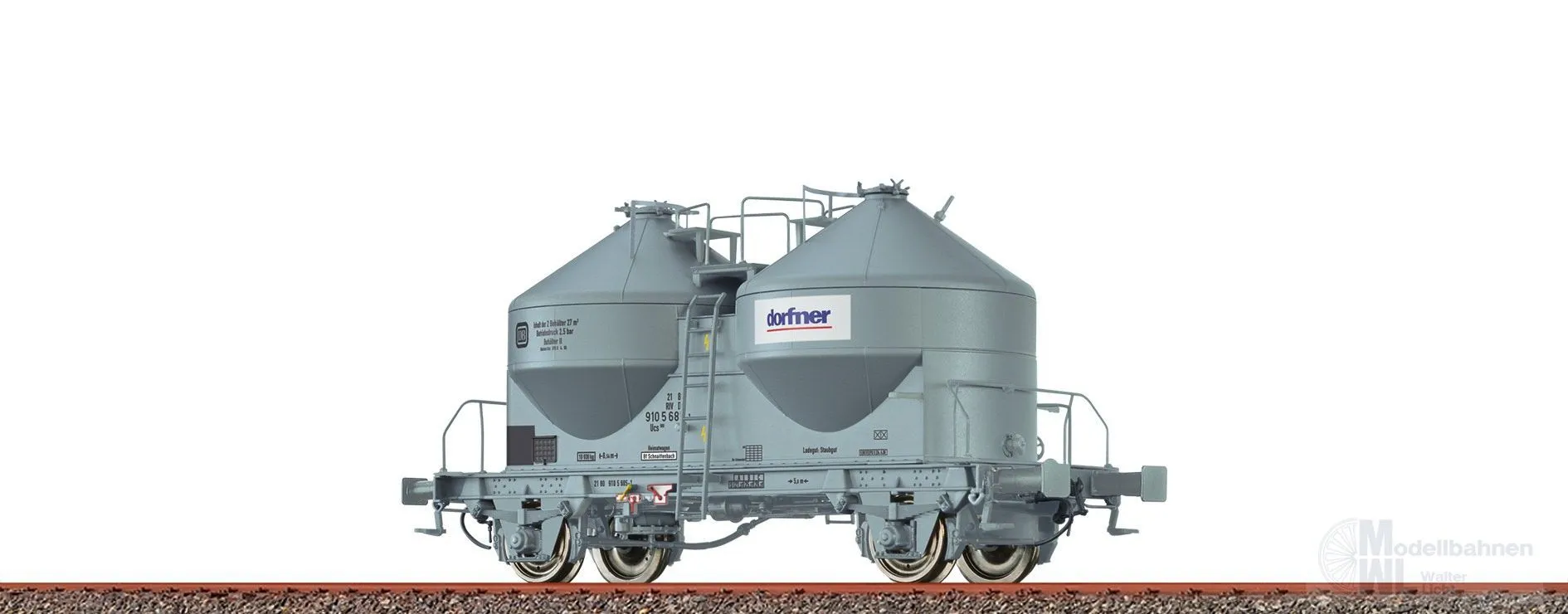 Brawa 50574 - Staubbehälterwagen DB Ep.IV Ucs908 dorfner H0/GL
