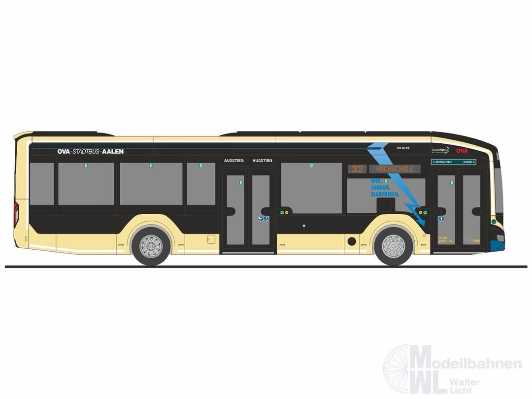 Rietze 76338 - MAN Lion´s City 12 E OVA Aalen H0 1:87