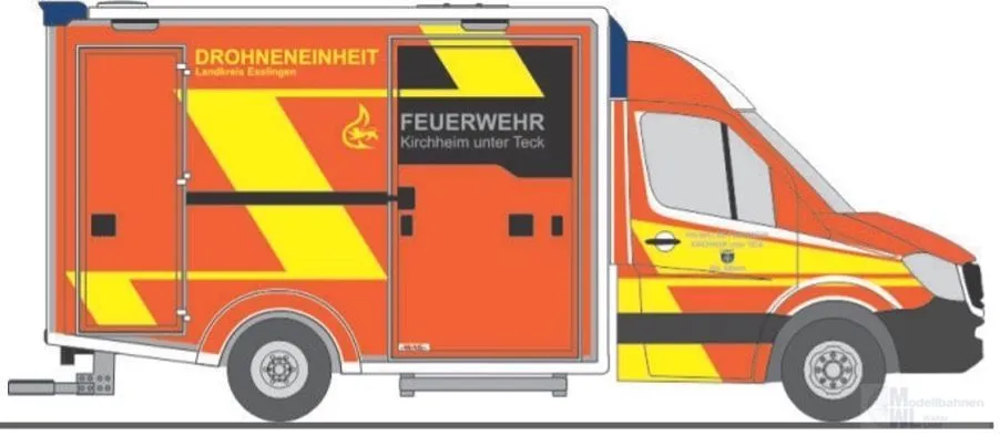 Rietze 76083 - WAS Design-RTW ´13 FW Kirchheim unter Teck Drohneneinheit H0 1:87