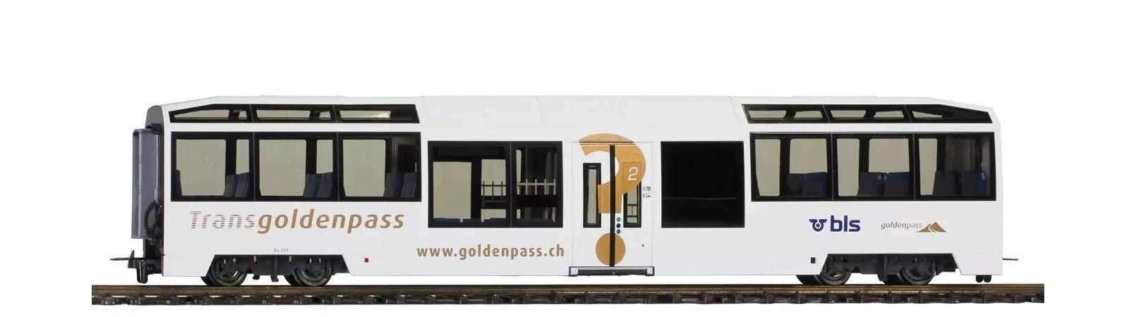 Bemo 3699301 - Niederflurwagen MOB Ep.VI Bs 232 Transgoldenpass/Goldenpass H0/GL