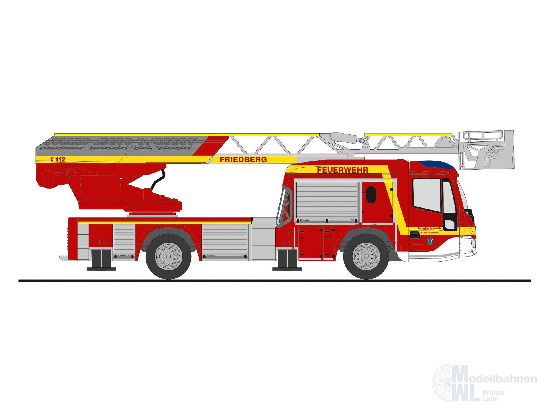 Rietze 71127 - Magirus DLK 32 n.B. FW Friedberg H0 1:87