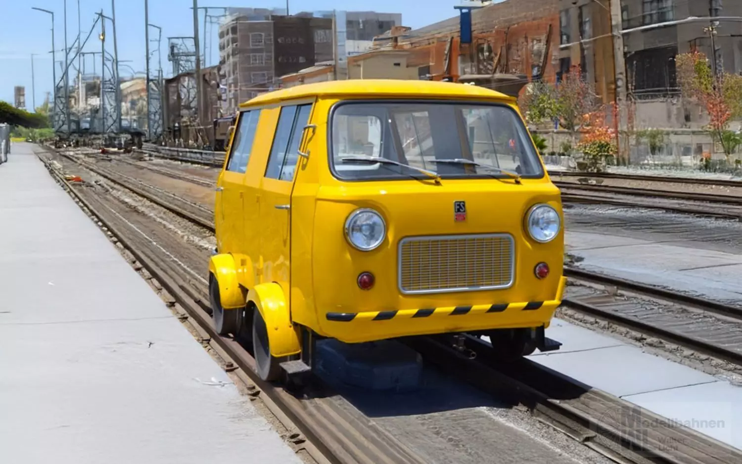 Rivarossi 9005S - Draisine Fiat 500 FS Ep.IV gelb Kühler eckig H0/GL Sound