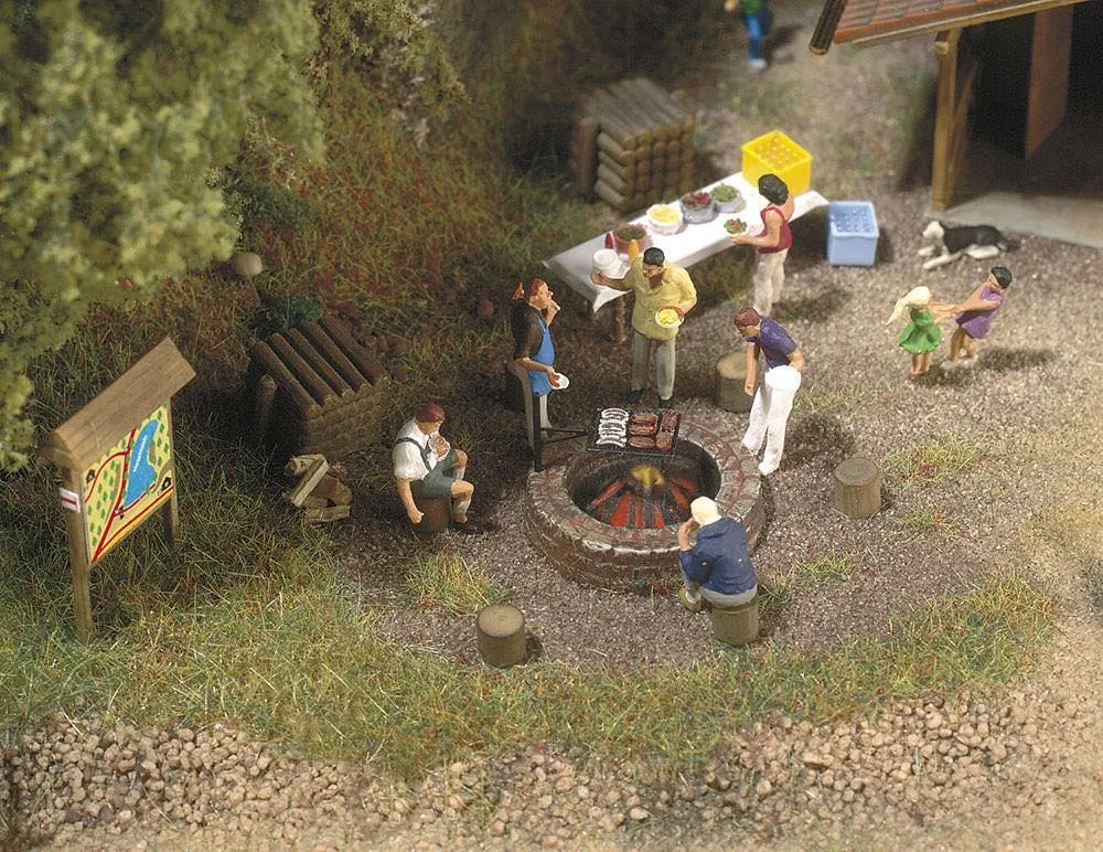 Busch 5407 - Lagerfeuer & Grill H0 1:87