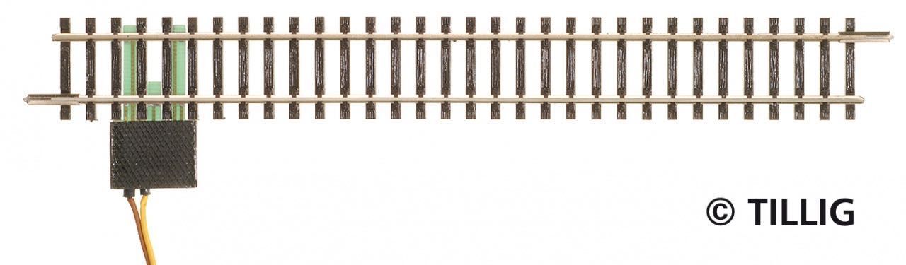 Tillig 83143 - Anschlußgleis G1 166 mm mit Entstördrossel - NICHT FÜR DIGITAL TT 1:120