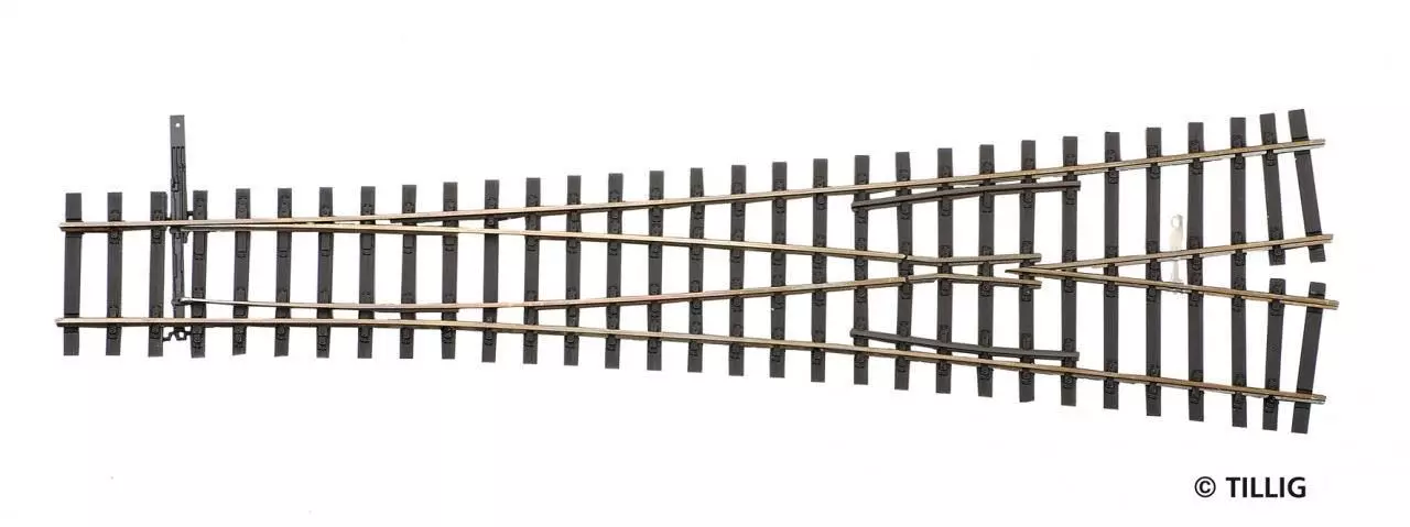 Tillig 85381 - Außenbogenweiche (symmetrisch) Herzstückwinkel 11° H0/GL