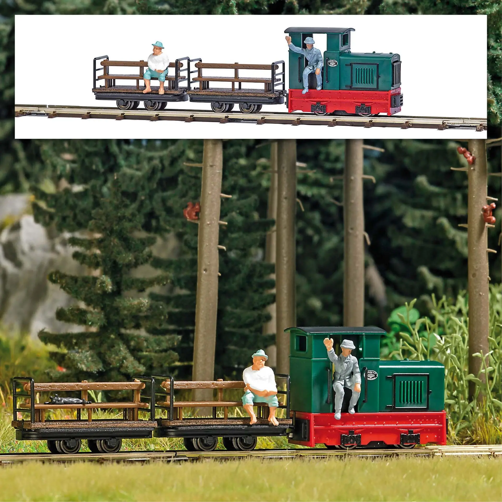 Busch 12015 - Feldbahn-Set Personentransport H0 1:87