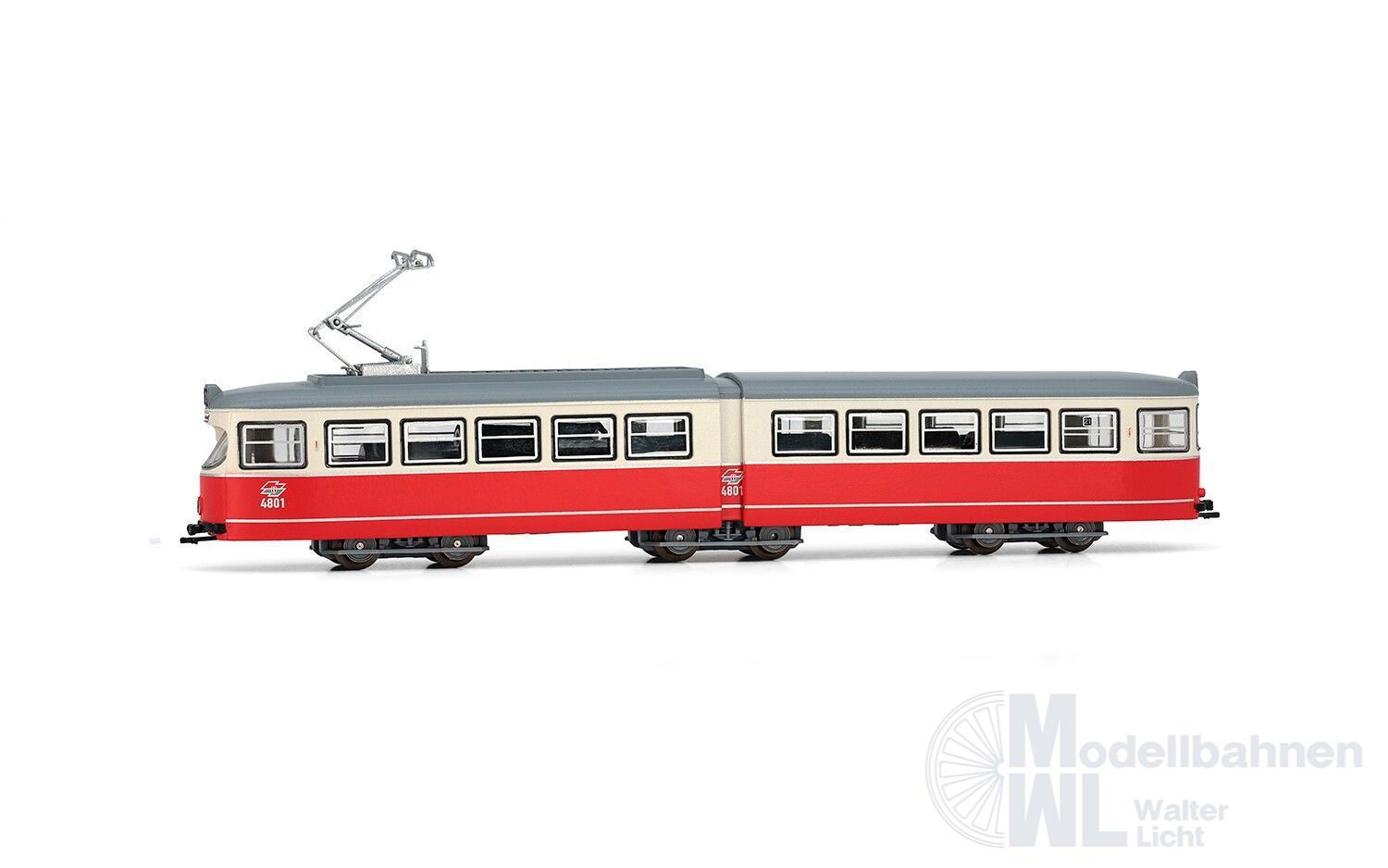Arnold 2602 - Straßenbahn DUEWAG GT6 Ep.IV/V Wien rot/weiß N 1:160