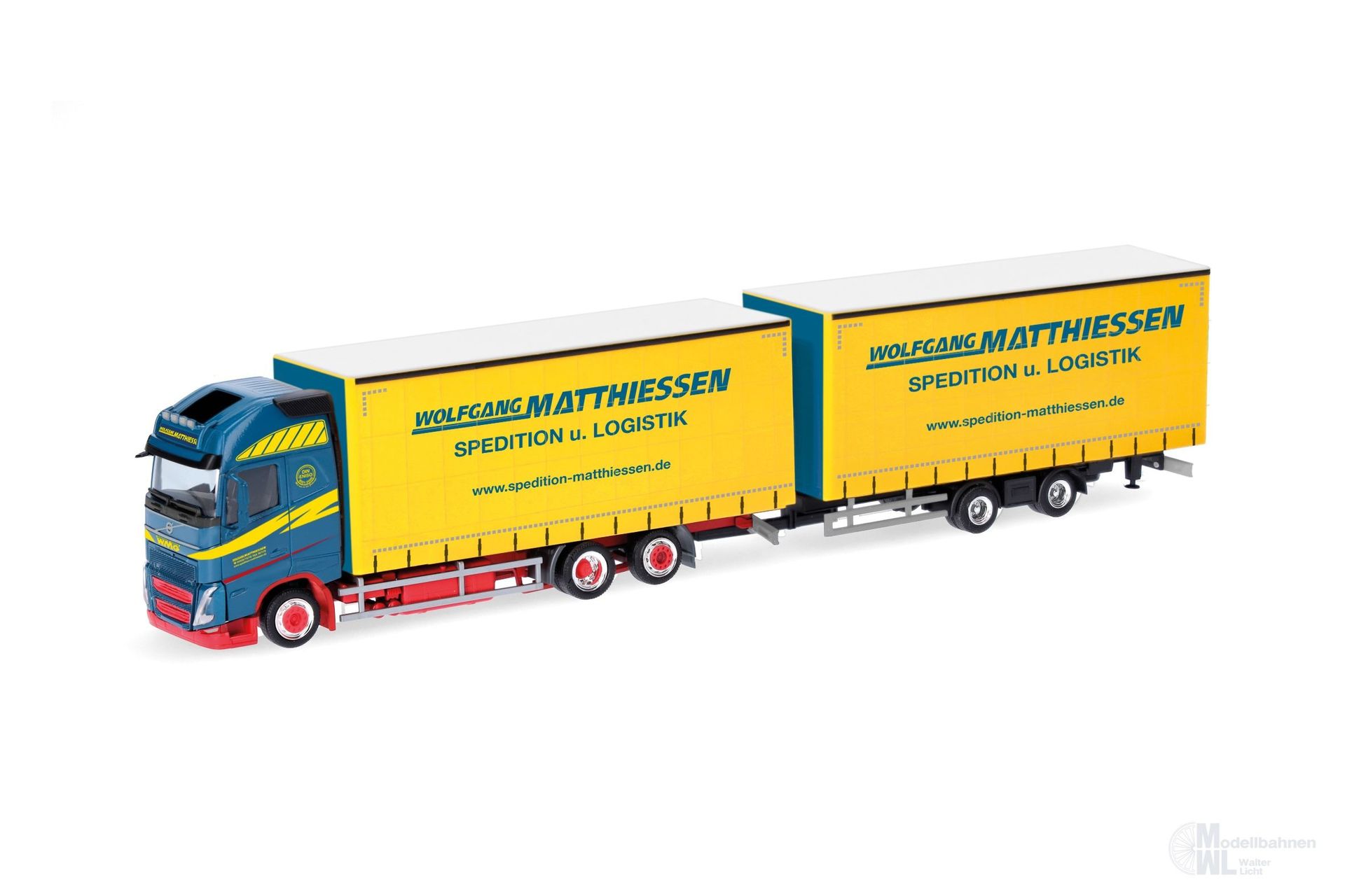 Herpa 319515 - Volvo FH Gl. XL Volumen-Hängerzug Wolfgang Matthiesen H0 1:87
