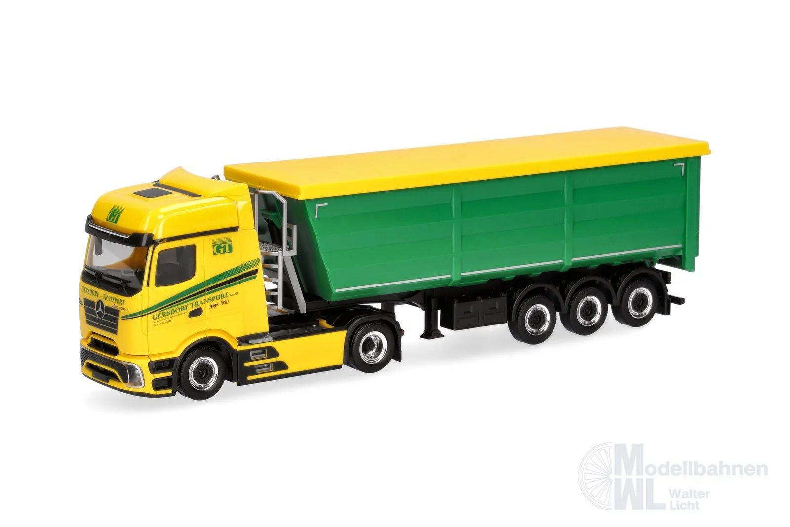 Herpa 321006 - Mercedes-Benz Actros L ProCab Stahlmulden-Sattelzug H0 1:87