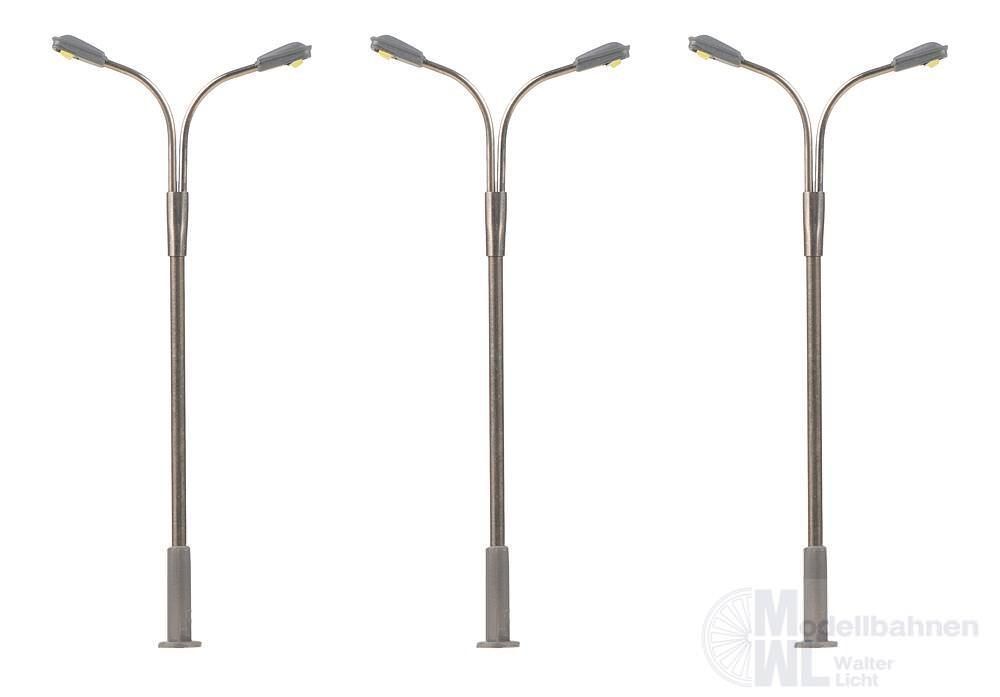 Faller 272121 - LED-Strasenbeleuchtungen Peitscheleuchte doppelt 3 Stück N 1:160 Faller 272121 - LED-Strasenbeleuchtungen Peitscheleuchte doppelt 3 Stück N 1:160