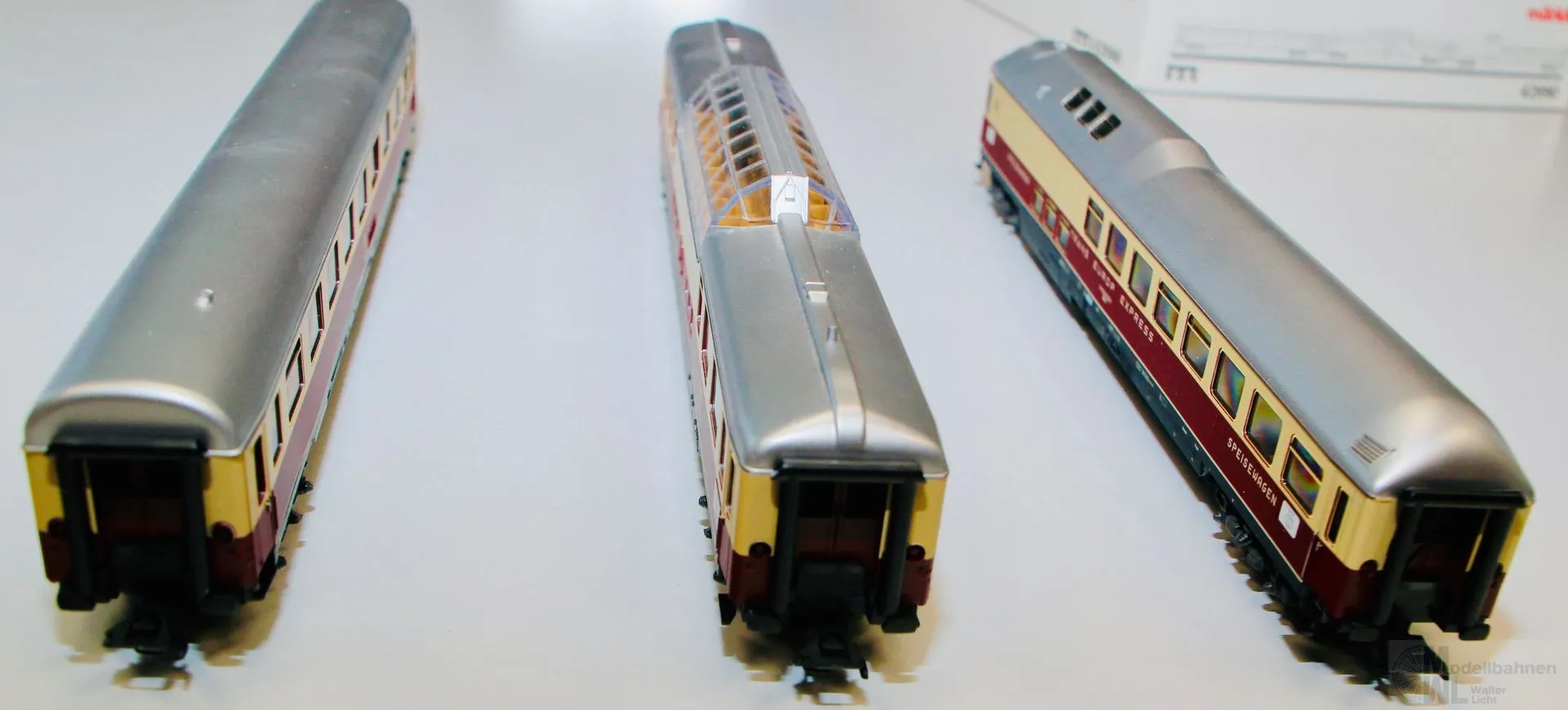 Märklin 42990 - MÄRKLIN - Wagen-Packung Rheingold TEE DB Ep.III/IV 3tlg. H0/WS