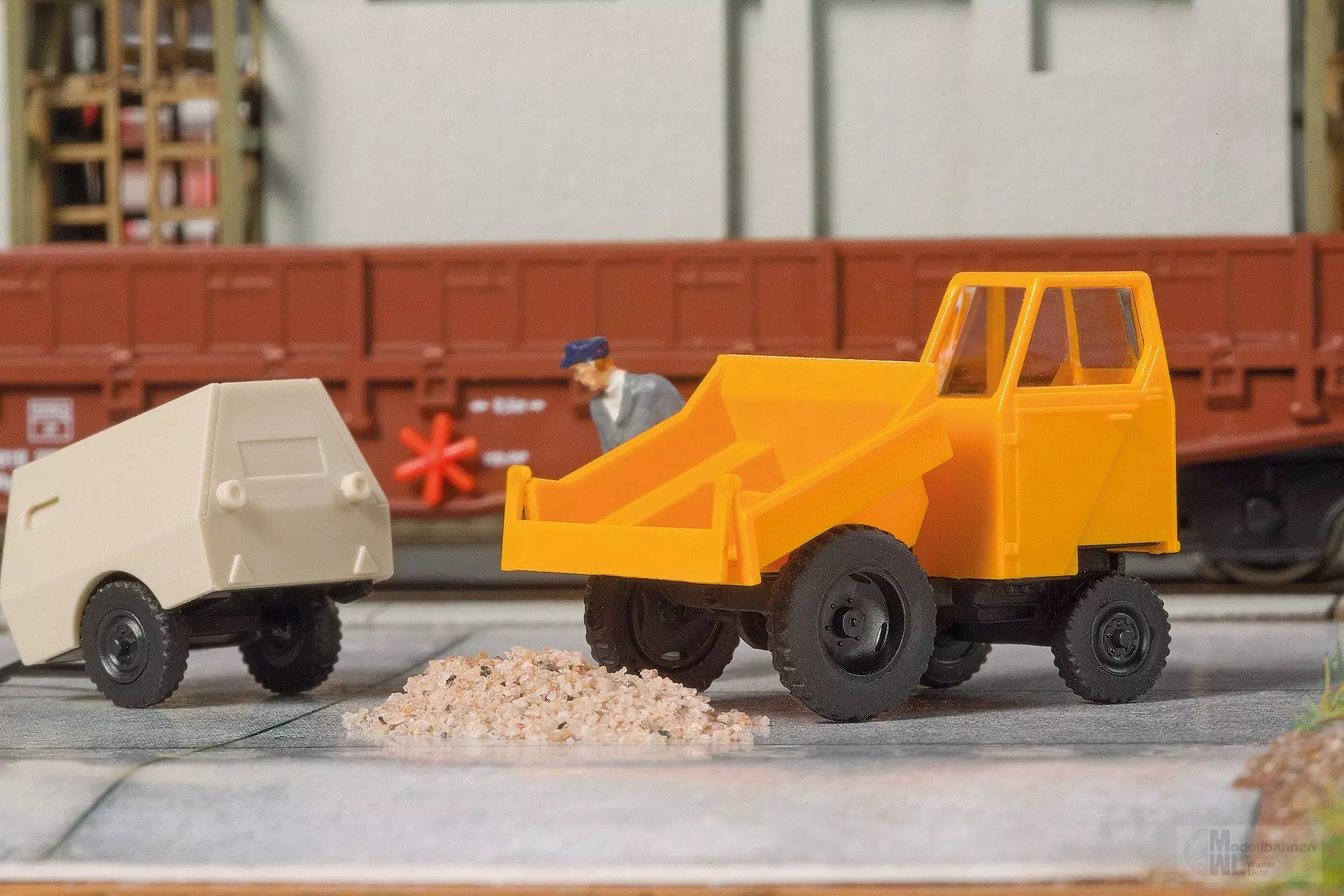 Auhagen 11479 - Waran mit Kompressoranhänger TT 1:120