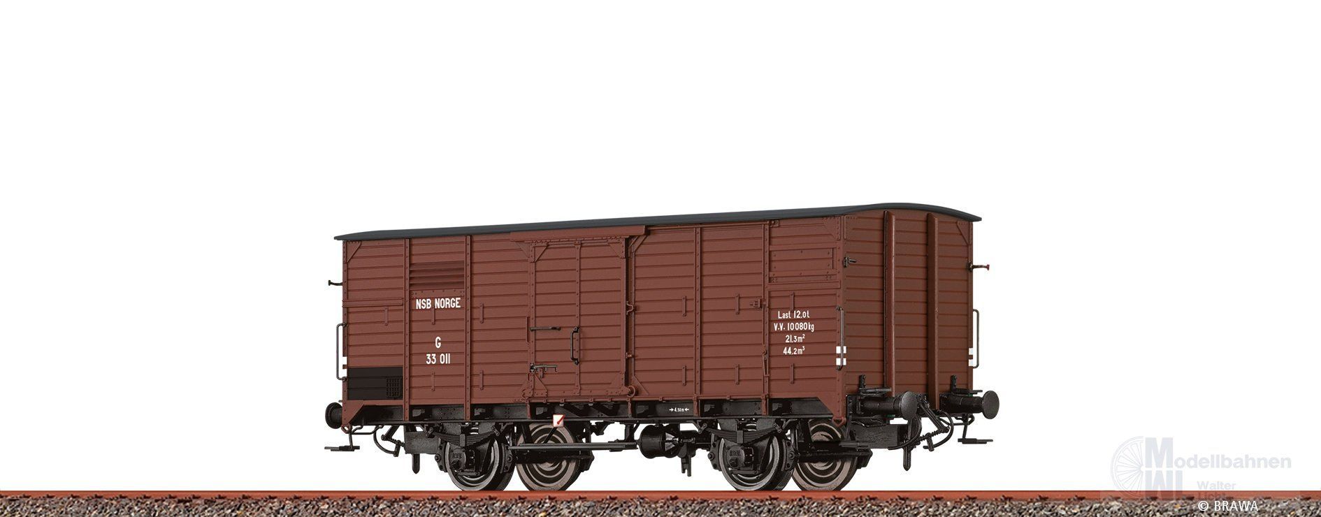 Brawa 49885 - Güterwagen ged. NSB Ep.III G10 H0/GL
