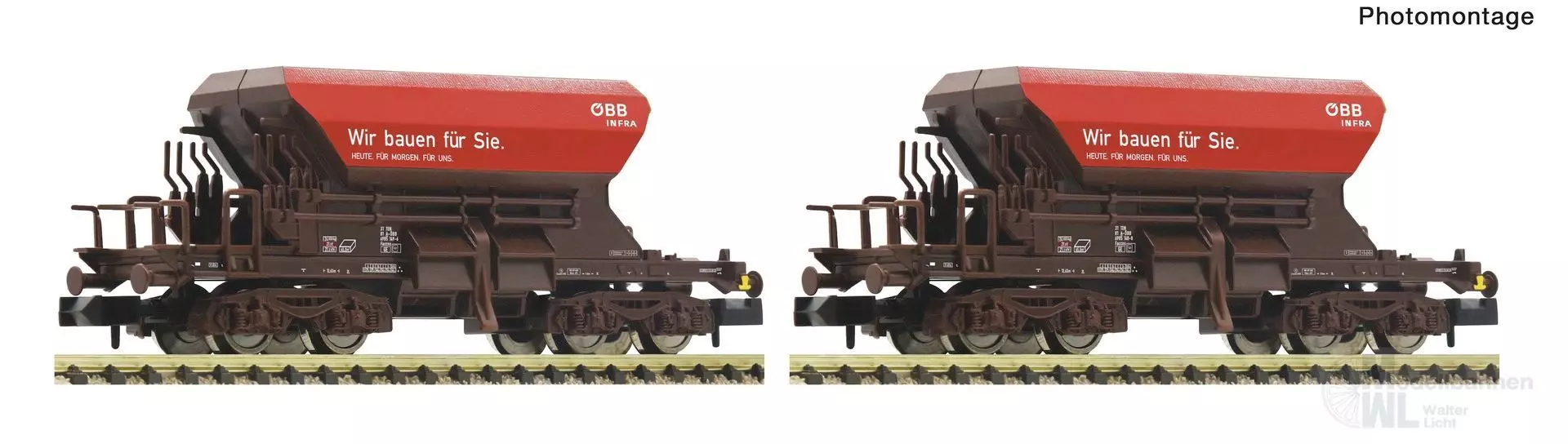 Fleischmann 6660157 - Schotterwagen Set ÖBB Infra Ep.VI 2.tlg. Talbot N 1:160